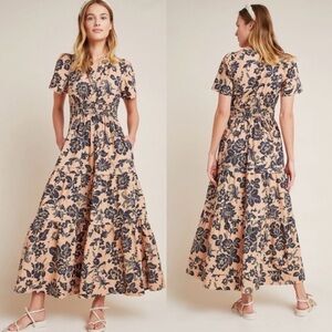 Anthropologie Somerset Floral Maxi Dress